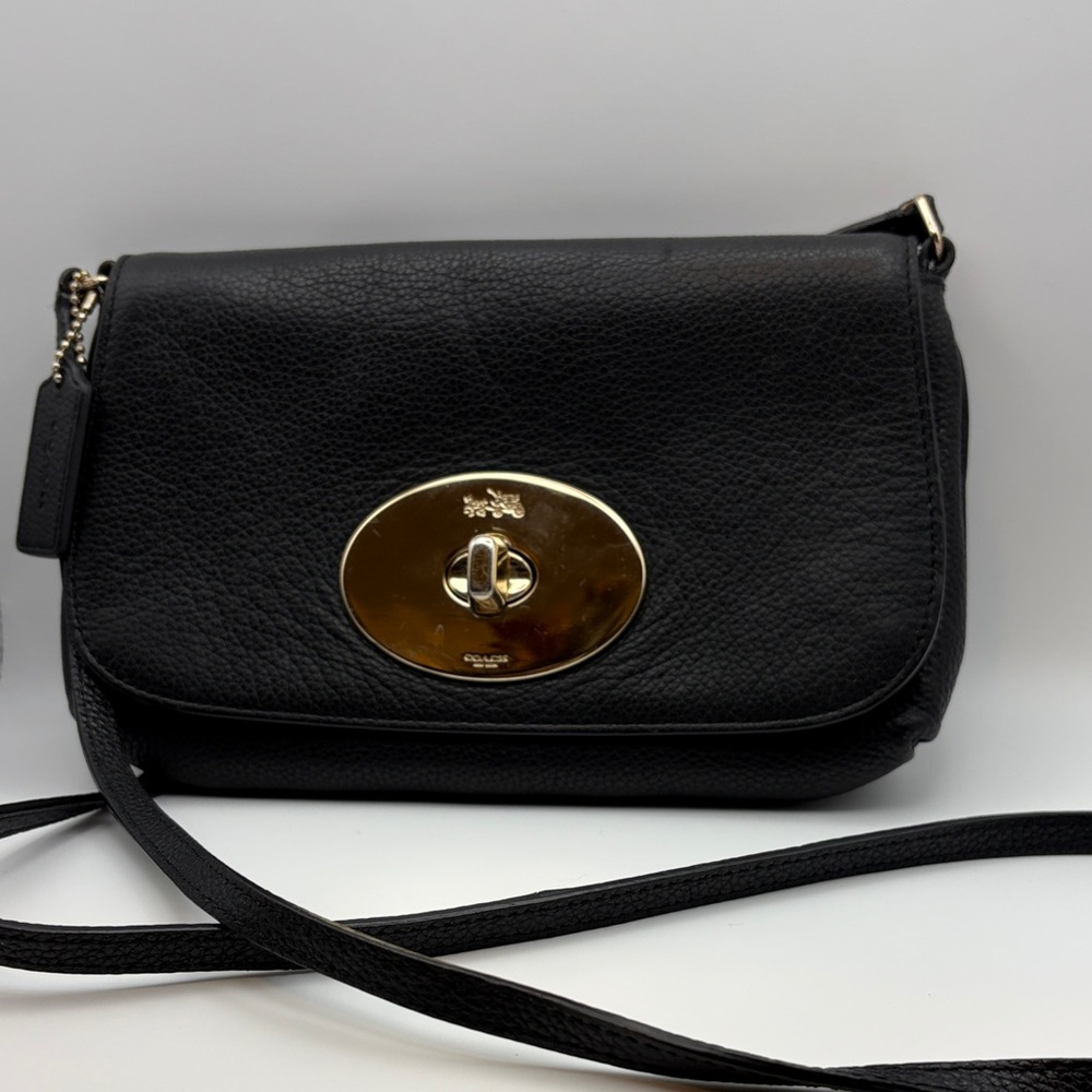 Coach LIV Black Leather Crossbody Bag